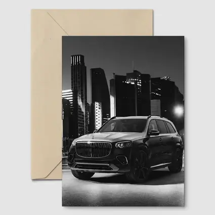 Mercedes GLS Night City Monochrome Street Scene