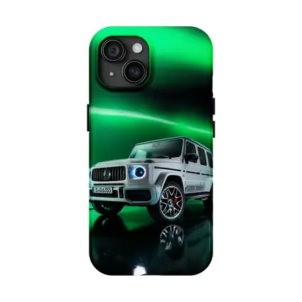 Mercedes AMG G Class Green Neon Background