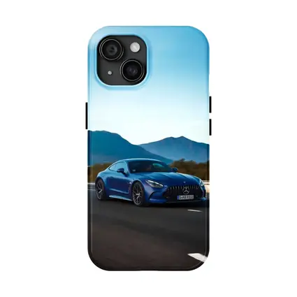 Mercedes AMG GT Blue Coupe Mountain Road