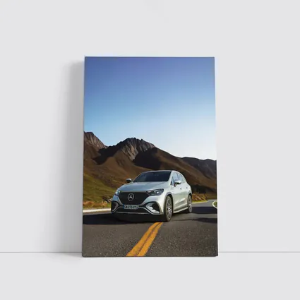 Mercedes EQE SUV Mountain Road Silver
