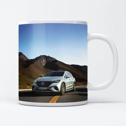Mercedes EQE SUV Mountain Road Silver