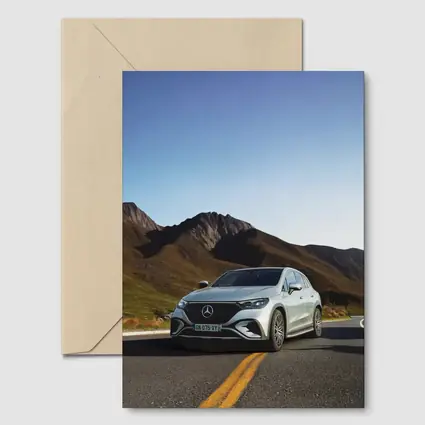 Mercedes EQE SUV Mountain Road Silver