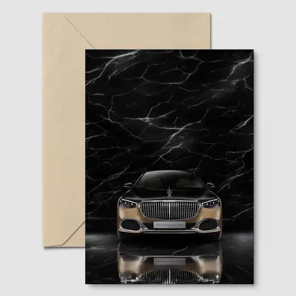 Mercedes Maybach S680 Black Marble Background