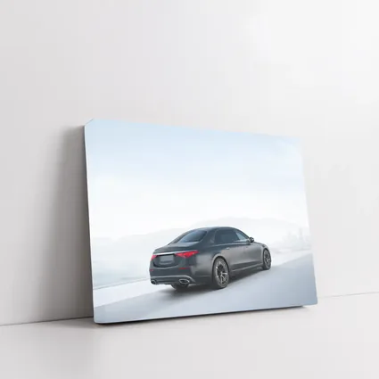 Mercedes S Class Dark Blue Highway Drive