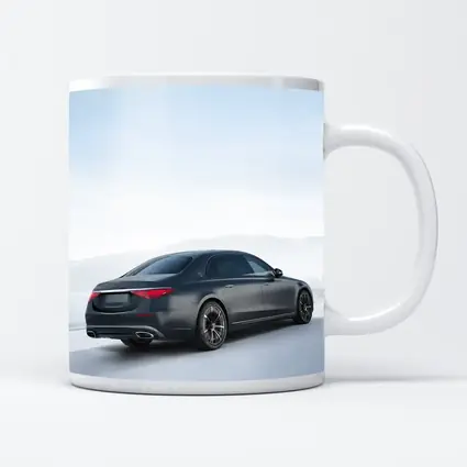 Mercedes S Class Dark Blue Highway Drive