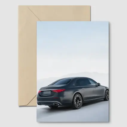 Mercedes S Class Dark Blue Highway Drive