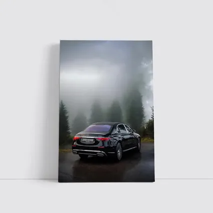 Mercedes Maybach S680 Black Misty Forest Road