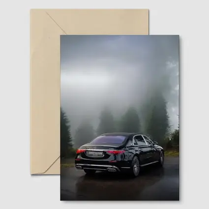 Mercedes Maybach S680 Black Misty Forest Road