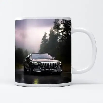 Mercedes Maybach S680 Black Rainy Forest Road
