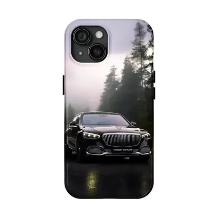 Mercedes Maybach S680 Black Rainy Forest Road
