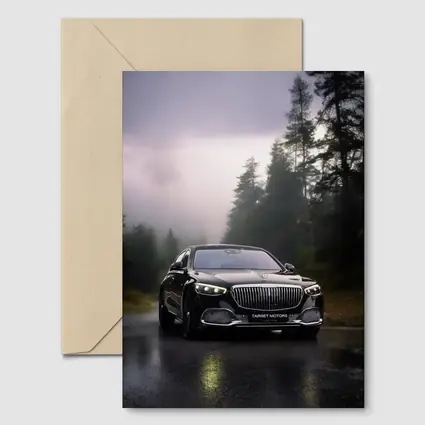 Mercedes Maybach S680 Black Rainy Forest Road