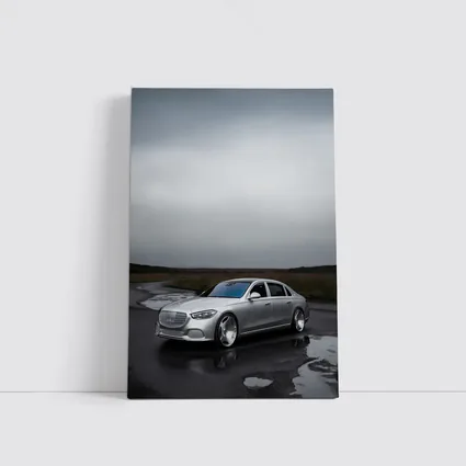 Mercedes Maybach S Class Wet Overcast Road