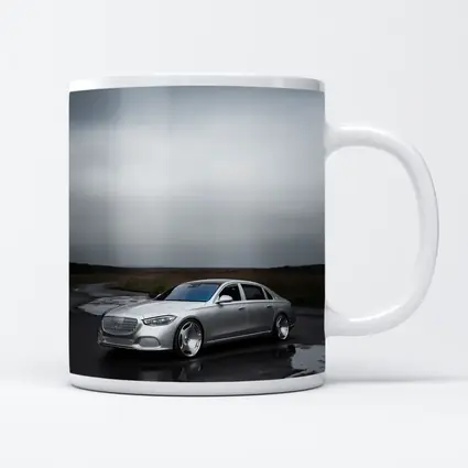 Mercedes Maybach S Class Wet Overcast Road