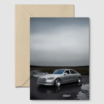 Mercedes Maybach S Class Wet Overcast Road