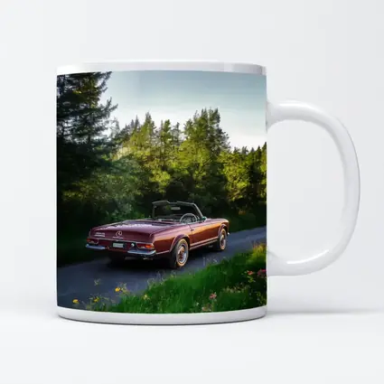 Mercedes SL Classic Convertible Forest Road