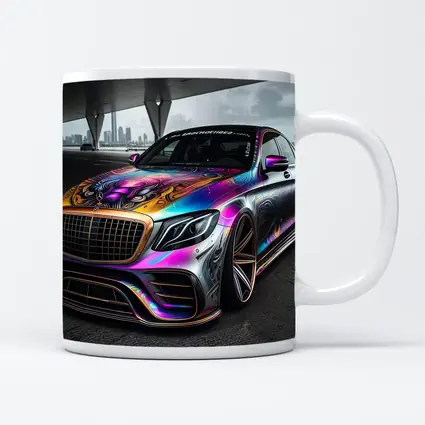 Mercedes S Class Colorful Custom Wrap Art