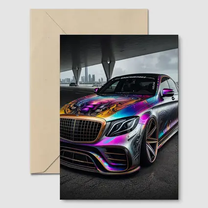 Mercedes S Class Colorful Custom Wrap Art
