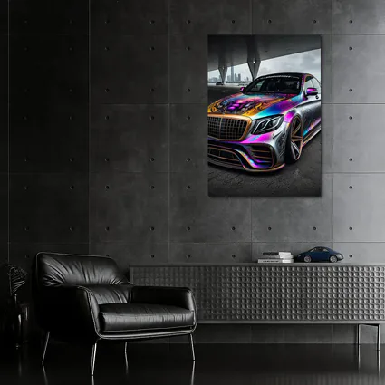 Mercedes S Class Colorful Custom Wrap Art