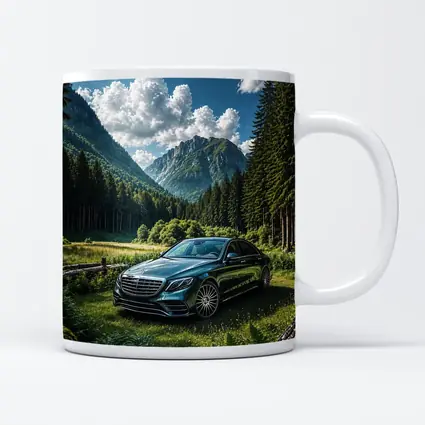 Mercedes S Class Mountain Forest Luxury Sedan