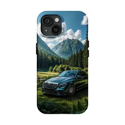 Mercedes S Class Mountain Forest Luxury Sedan