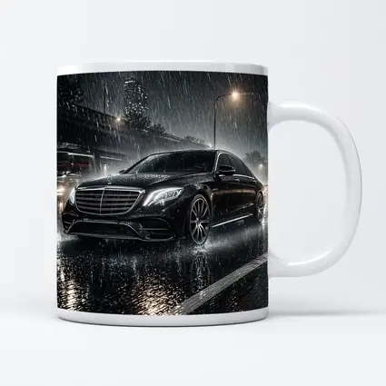 Mercedes S Class Rainy Night City Street
