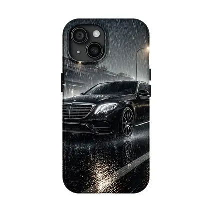 Mercedes S Class Rainy Night City Street