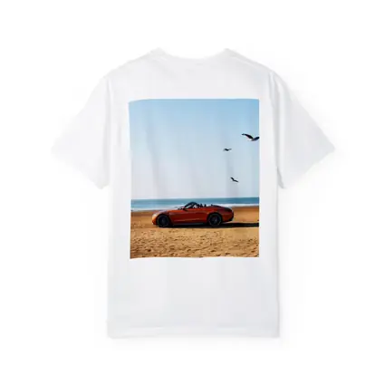 Mercedes SL Class Roadster On Sandy Beach