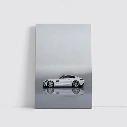 Mercedes AMG GT White Studio Side Profile