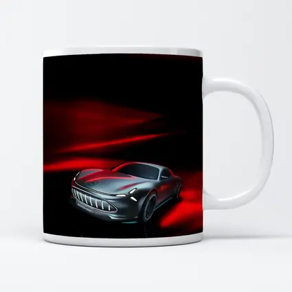 Mercedes Vision AMG Dark Red Background