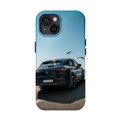 Mercedes EQC SUV Parked by Coastal Road