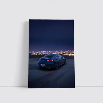 Mercedes CLS Night City Skyline Blue