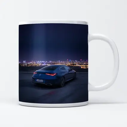 Mercedes CLS Night City Skyline Blue