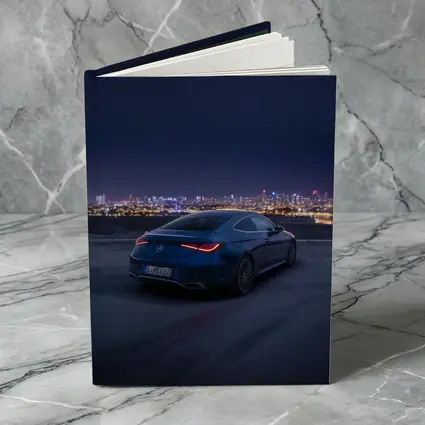 Mercedes CLS Night City Skyline Blue