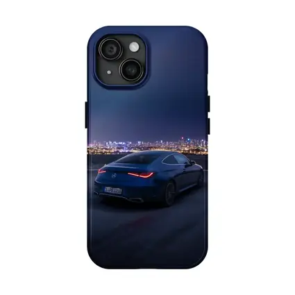 Mercedes CLS Night City Skyline Blue