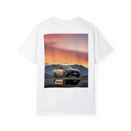 Mercedes AMG C63 Sunset Mountain Reflection
