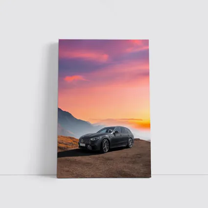 Mercedes AMG C63 Wagon Mountain Sunset