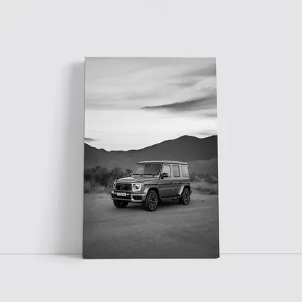 Mercedes G Class Black White Mountain Landscape
