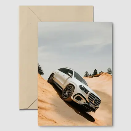 Mercedes GLS Class White SUV Sandy Dunes