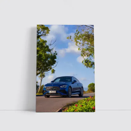 Mercedes CLE Coupe Blue Coastal Road