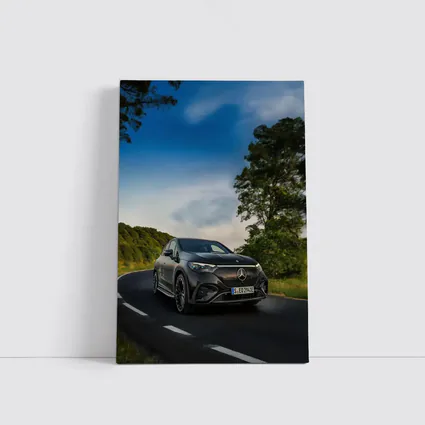 Mercedes EQE AMG Dark Road Green Trees