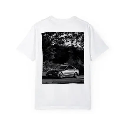 Mercedes AMG C Class Black White Nature