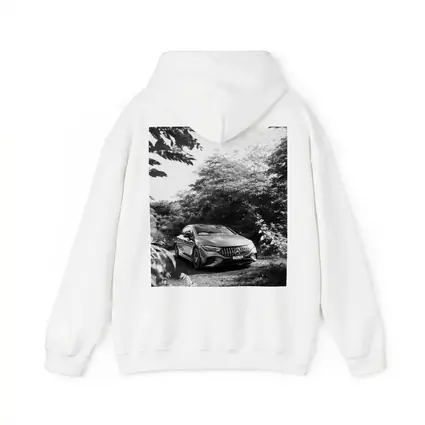 Mercedes AMG EQE Black White Forest Setting