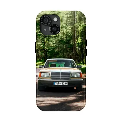 Mercedes S Class Classic Car Forest Road