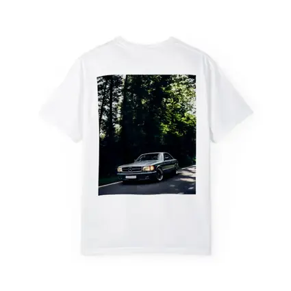 Mercedes Classic Coupe Parked In Forest