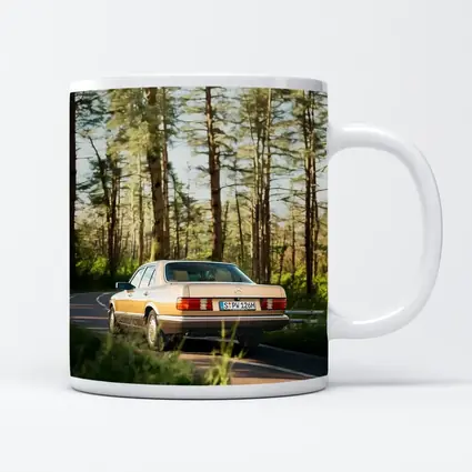 Mercedes S Class Classic Car Forest Road