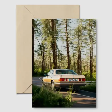 Mercedes S Class Classic Car Forest Road