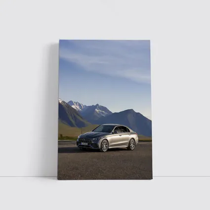 Mercedes AMG C Class Mountain Backdrop