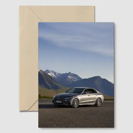 Mercedes AMG C Class Mountain Backdrop