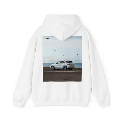 Mercedes GLE White SUV Coastal Road Drive