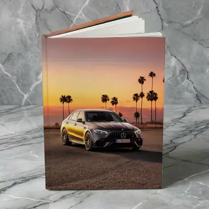 Mercedes AMG C63 Sunset Palm Trees